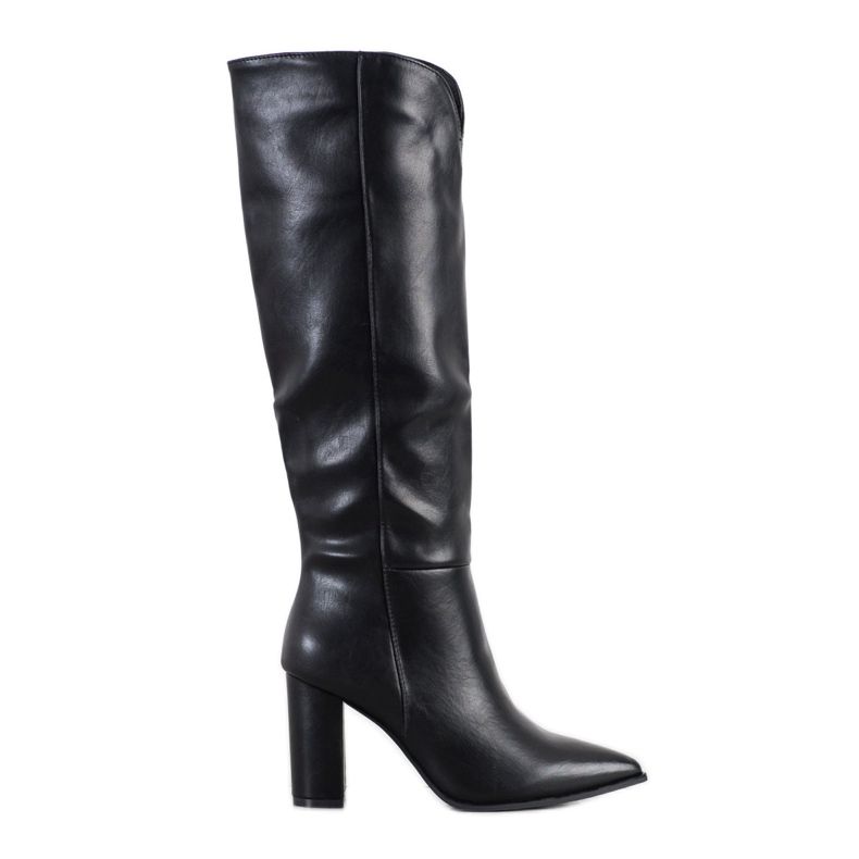 Seastar Cizme elegante cu piele ecologică negru Seastar Cizme elegante cu piele ecologică negru