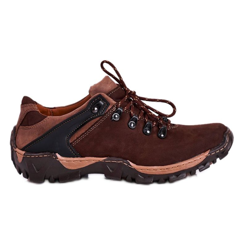 Bednarek Polish Shoes Pantofi de trekking din piele maro pentru bărbați Bednarek