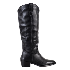 Seastar Cizme de cowboy clasice negru
