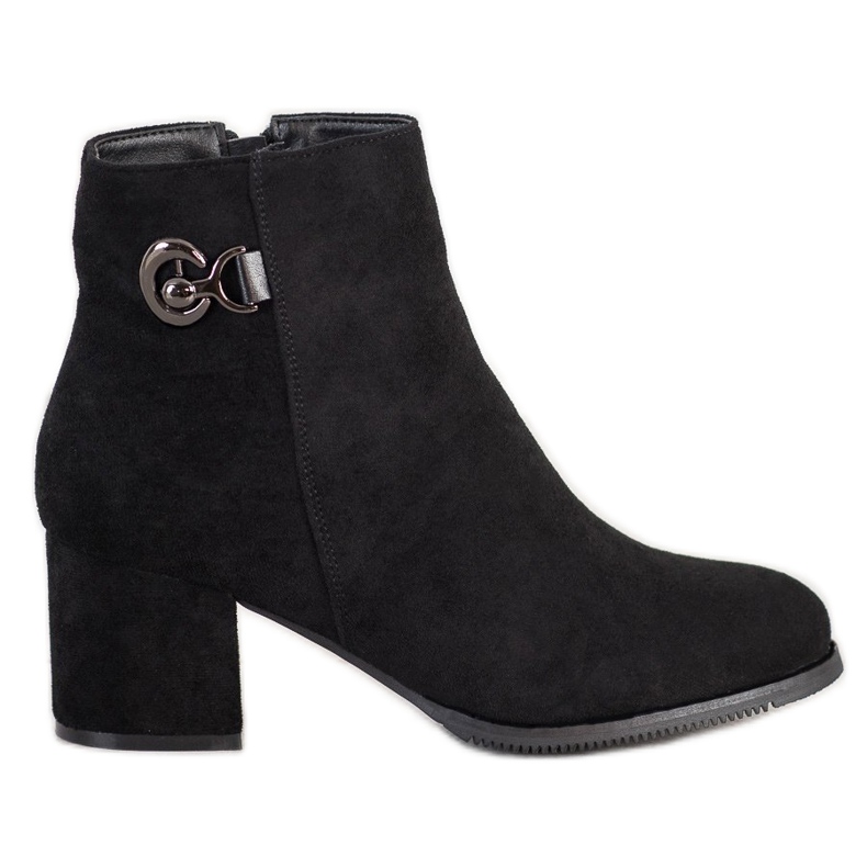 J. Star Cizme cu toc înalt negru