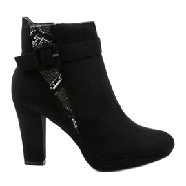 Cizme negre pe post cu piele ecologică Lysianassa negru