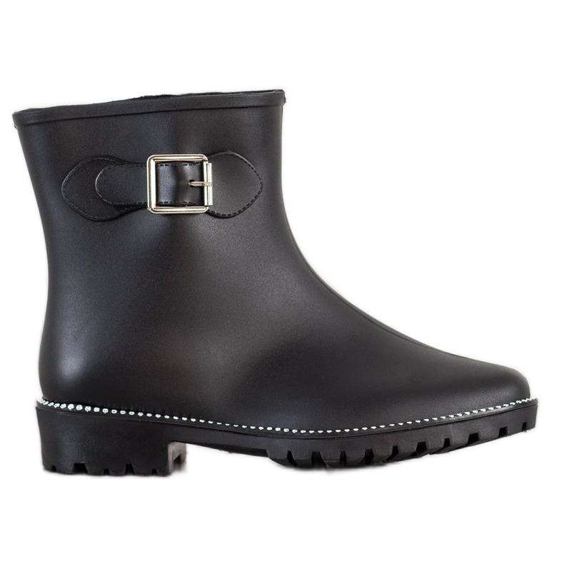 SHELOVET Galoșii cu zirconiu cubic negru