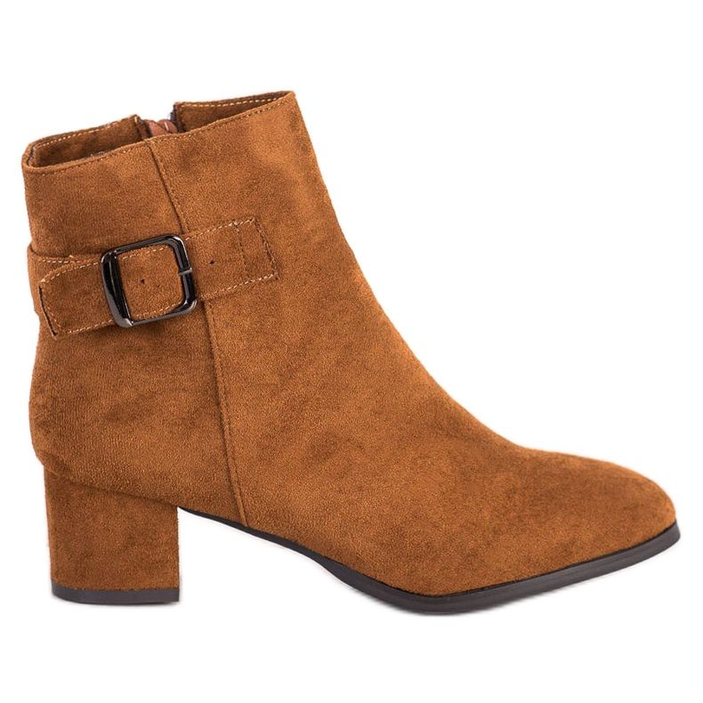 Sabatina Cizme de cămilă cu cataramă maro multicolor