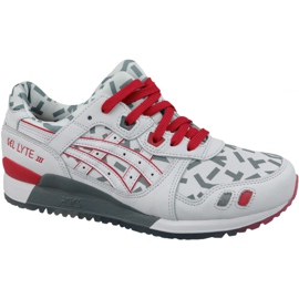 Asics Gel-Lyte III U 1191A251-100 alb roșu gri Asics Gel-Lyte III U 1191A251-100 alb roșu gri
