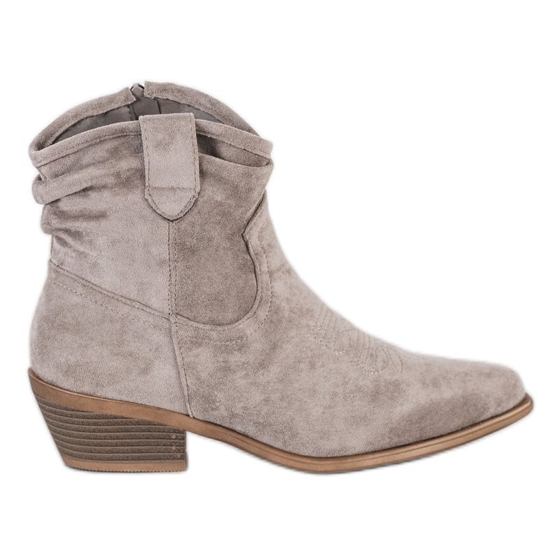 Cm Paris Cizme de cowboy din piele de căprioară bej Cm Paris Cizme de cowboy din piele de căprioară bej