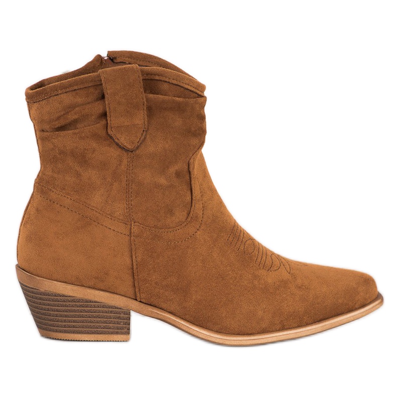 Cm Paris Cizme de cowboy din piele de căprioară maro Cm Paris Cizme de cowboy din piele de căprioară maro