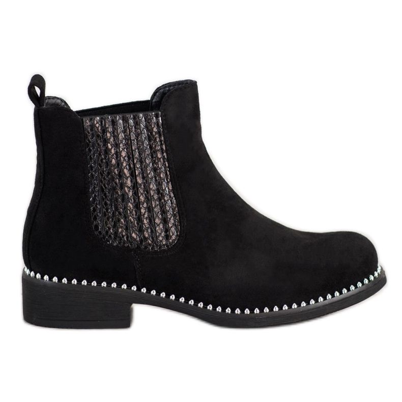 SHELOVET Ghete Chelsea elegante negru