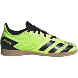 Ghete de fotbal Adidas Predator 20.4 In Sala Junior verde-negru EH3043 Ghete de fotbal Adidas Predator 20.4 In Sala Junior verde-negru EH3043