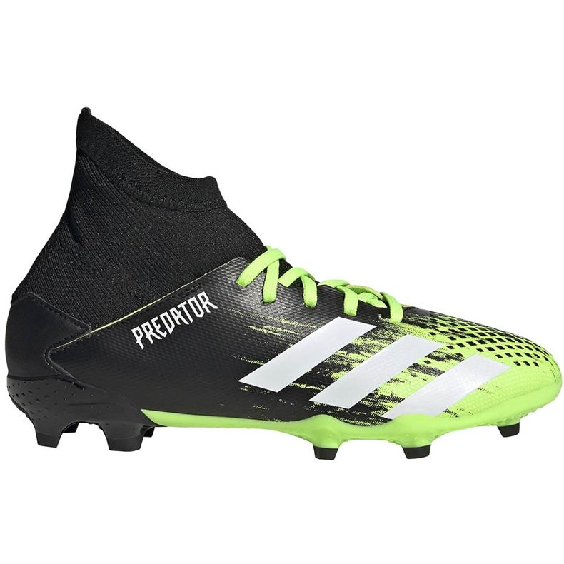 Ghete de fotbal Adidas Predator 20.3 Fg Junior negru și verde EH3024