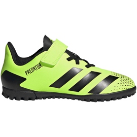 Cizme de fotbal Adidas Predator 20.4 H&L Tf Junior verde-negru FW9780 Cizme de fotbal Adidas Predator 20.4 H&L Tf Junior verde-negru FW9780