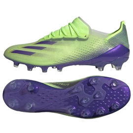 Ghete de fotbal Adidas X Ghosted.1 Ag M FY0958 albastru, violet, verde verde Ghete de fotbal Adidas X Ghosted.1 Ag M FY0958 albastru, violet, verde verde