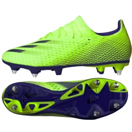 Ghete de fotbal Adidas X Ghosted.3 Sg M EG8176 multicolor verde
