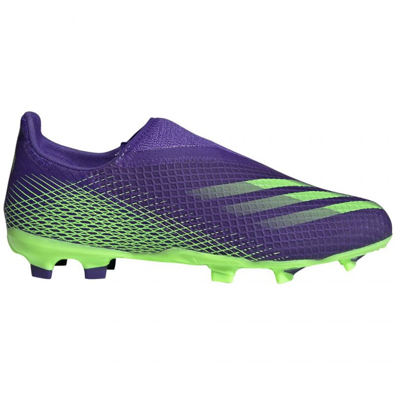 Ghete de fotbal Adidas X Ghosted.3 Ll Fg Jr EH2015 verde, violet violet