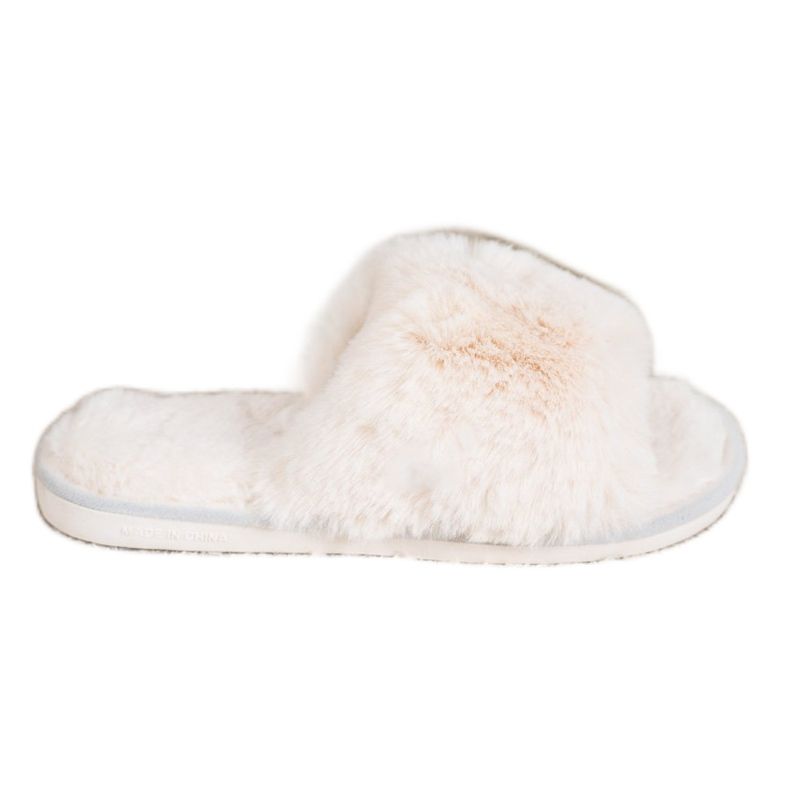 Bona Papuci Cu Blana bej