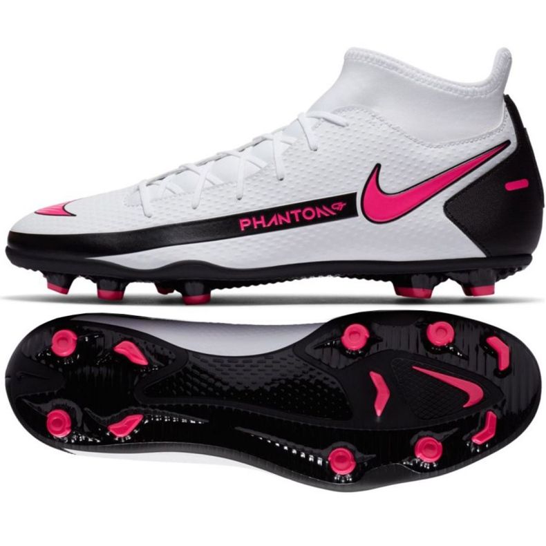 Pantofi de fotbal Nike Phantom Gt Club Df FG / MG CW6672 160 alb alb