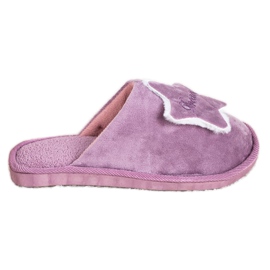 Bona Papuci de vis confortabili violet Bona Papuci de vis confortabili violet