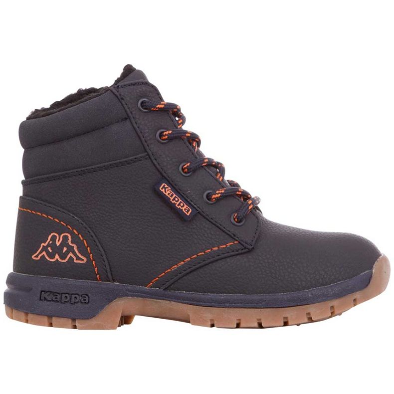 Pantofi pentru copii Kappa Cammy Fur T negru și portocaliu 260637T 6744