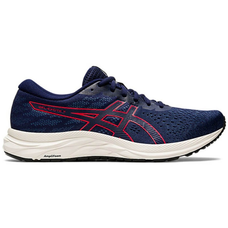 Pantofi de alergare pentru bărbați Asics Gel Excite 7 bleumarin-roșu 1011A657 401 albastru marin
