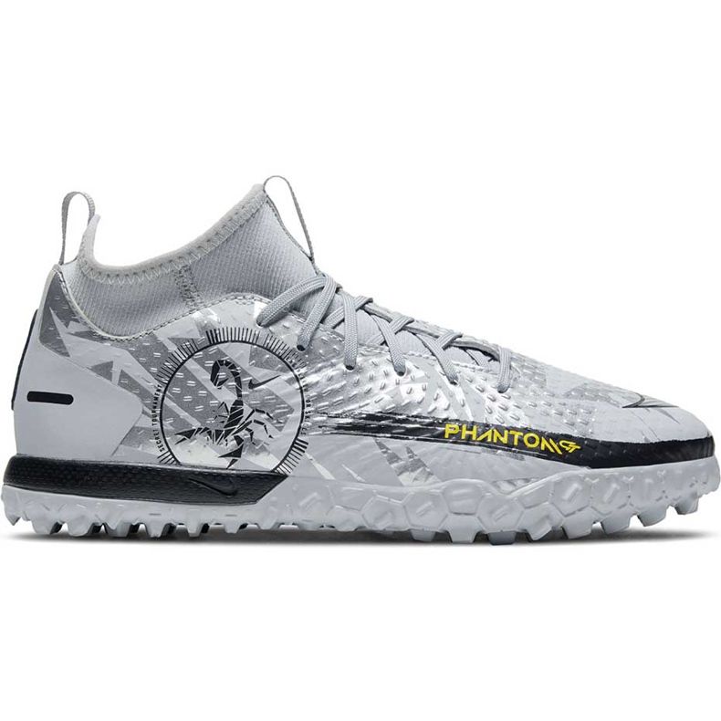 Pantofi de fotbal Nike Phantom Gt Scorpion Academy Dynamic Fit Tf Junior DA2289 001 argint argint