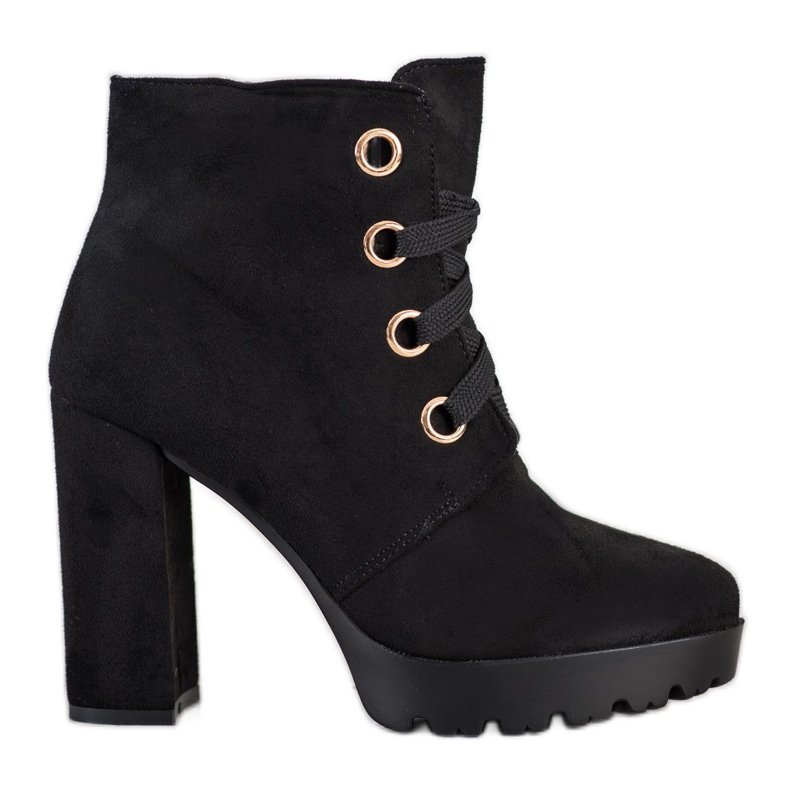 Juliet Cizme cu cordon negru