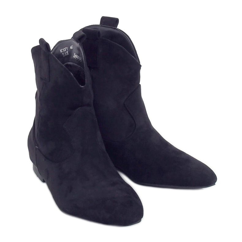 Femeile din piele de căprioară neagră NC1071 Negru