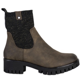 Daszyński Cizme cu platformă antiderapantă verde