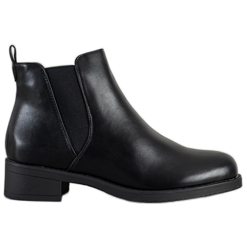 Ideal Shoes Cizme Chelsea din piele ecologică negru