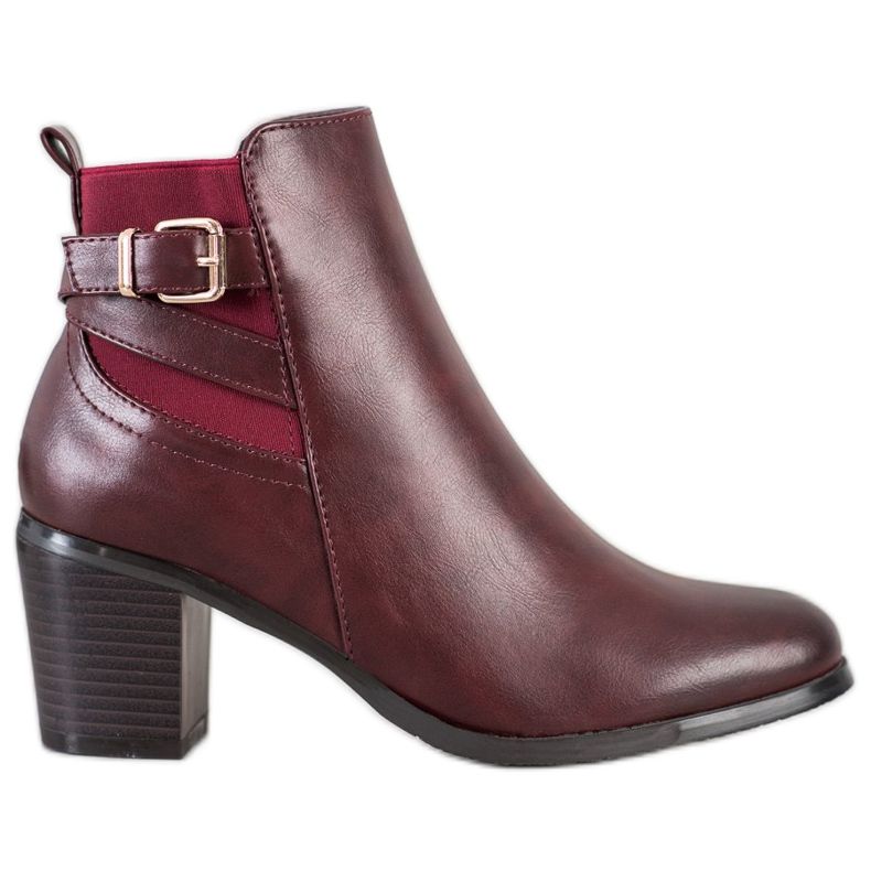 Ideal Shoes Cizme Casual Burgundy roșu Ideal Shoes Cizme Casual Burgundy roșu