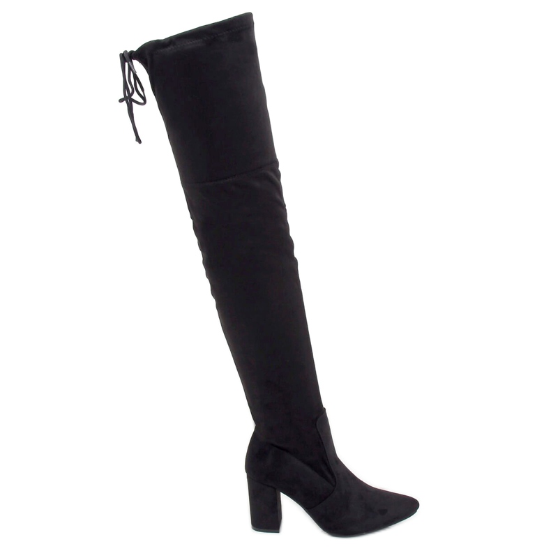 Cizme negre cu toc înalt LH57-1 Negre negru Cizme negre cu toc înalt LH57-1 Negre negru