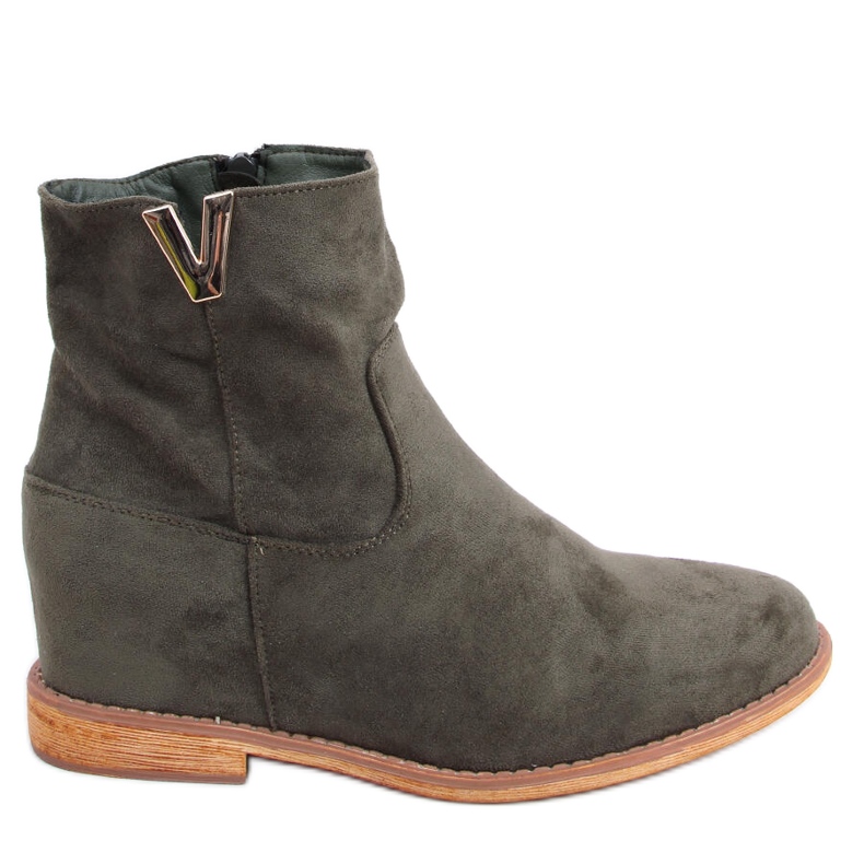 ZT1013 Cizme verzi pe o pană ascunsă verde