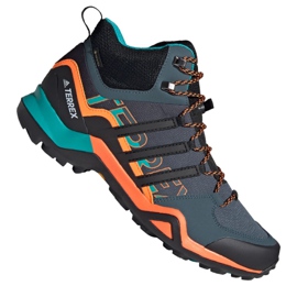 Pantofi Adidas Terrex Swift R2 Mid Gtx M FV6840 negru portocaliu gri verde