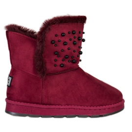 Bona Mukluki cu margele roșu Bona Mukluki cu margele roșu