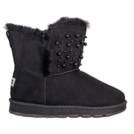 Bona Mukluki cu margele negru Bona Mukluki cu margele negru