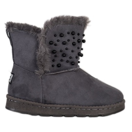 Bona Mukluki cu margele gri