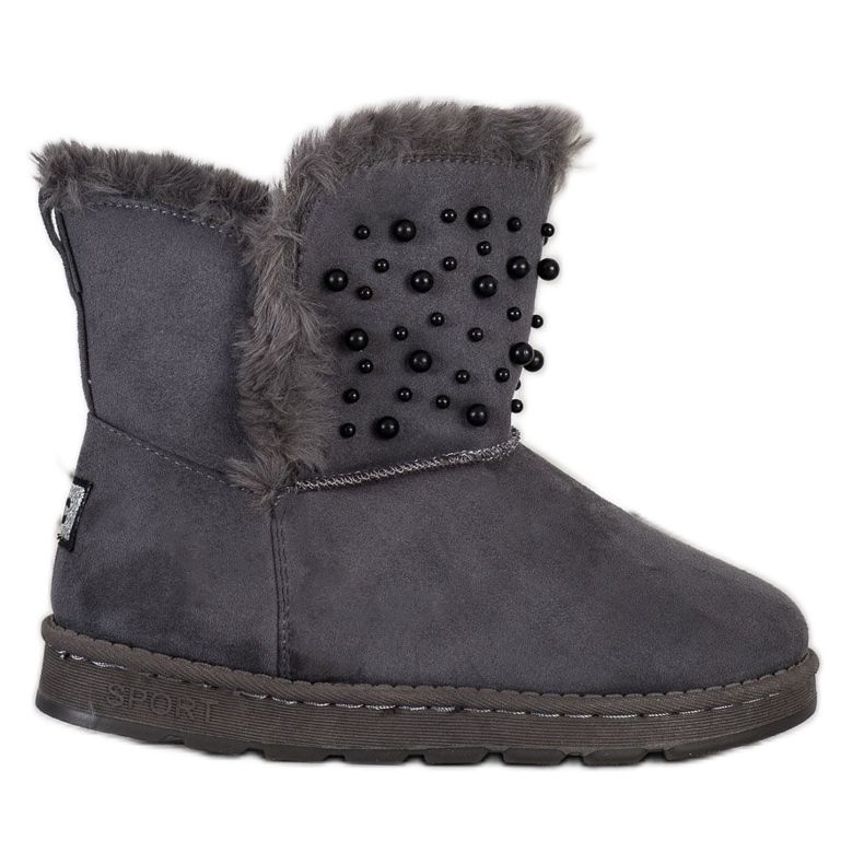 Bona Mukluki cu margele gri Bona Mukluki cu margele gri