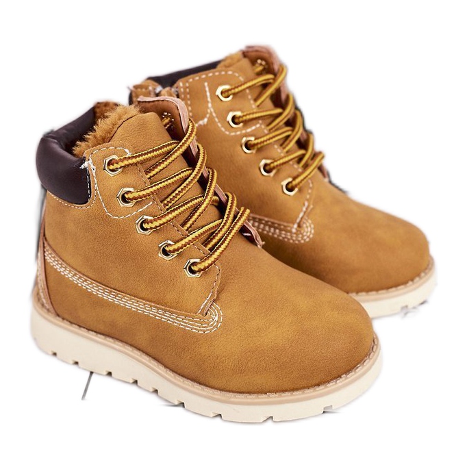 Cizme calde pentru copii Trappers Caramel Woody multicolor galben Cizme calde pentru copii Trappers Caramel Woody multicolor galben