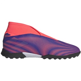 Ghete de fotbal Adidas Nemeziz.3 Ll Tf Jr EH0584 portocaliu, violet, roz violet Ghete de fotbal Adidas Nemeziz.3 Ll Tf Jr EH0584 portocaliu, violet, roz violet