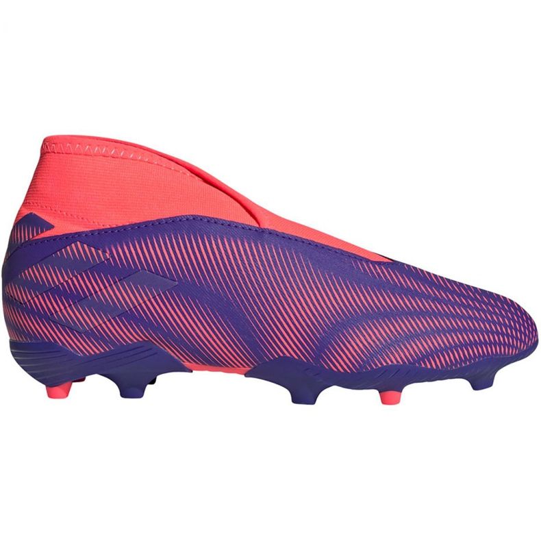 Ghete de fotbal Adidas Nemeziz.3 Ll Fg Jr EH0583 portocaliu, violet, roz violet Ghete de fotbal Adidas Nemeziz.3 Ll Fg Jr EH0583 portocaliu, violet, roz violet
