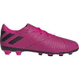 Pantofi de fotbal Adidas Nemeziz 19.4 FxG Junior roz F99949 Pantofi de fotbal Adidas Nemeziz 19.4 FxG Junior roz F99949