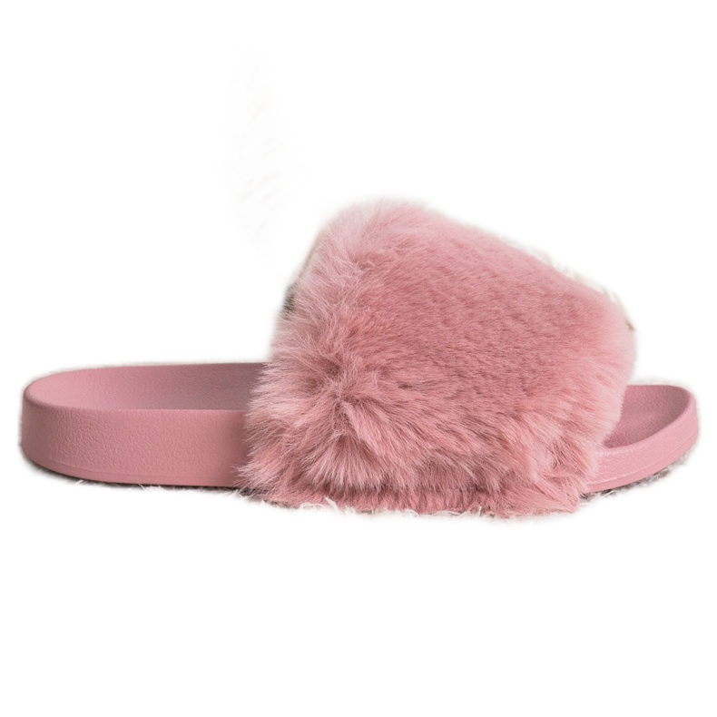Bona Flip-flops la modă cu blană roz