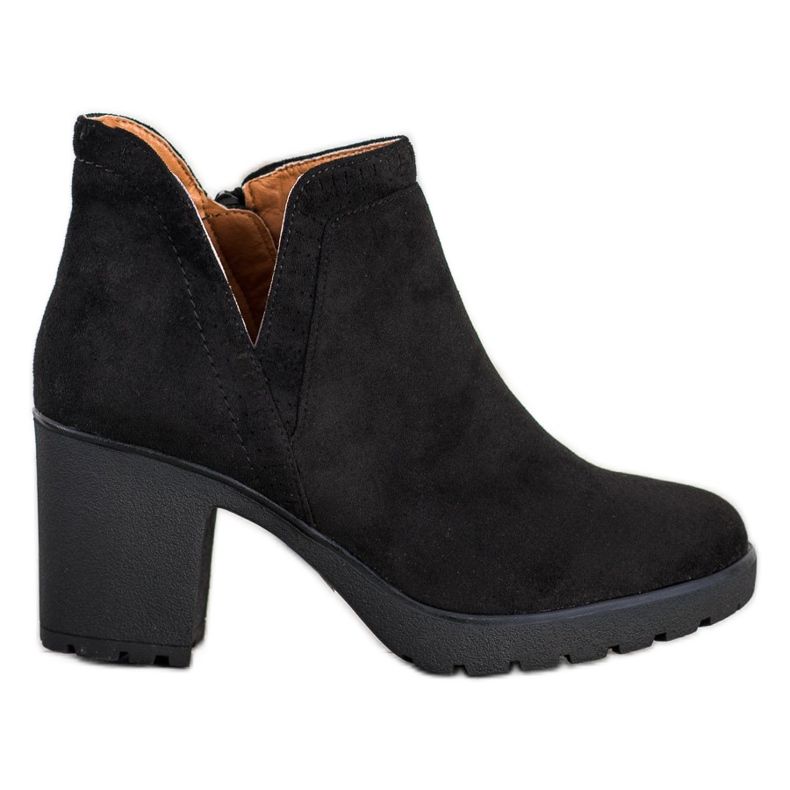 Bella Paris Ghete din piele de căprioară cu tăietură negru Bella Paris Ghete din piele de căprioară cu tăietură negru