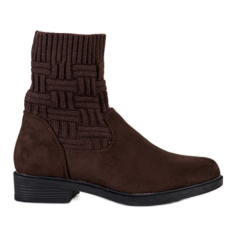 SHELOVET Ghete din piele de căprioară maro