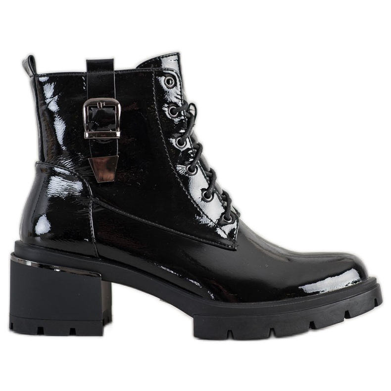 SHELOVET Muncitori la modă lăcuțiți negru