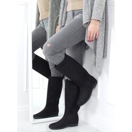 Femei negre galoși negre D62P Negru