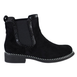 Bestelle Black Suede cizme Jodhpur negru