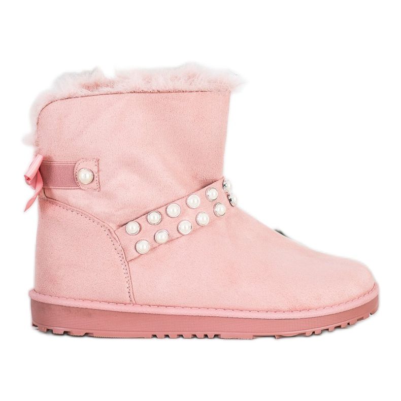 Queentina Mukluki roz cu perle