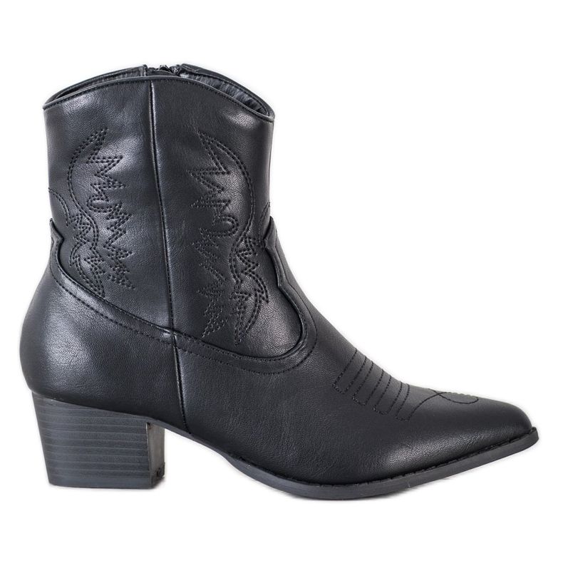 SHELOVET Cizme de cowboy cu model negru