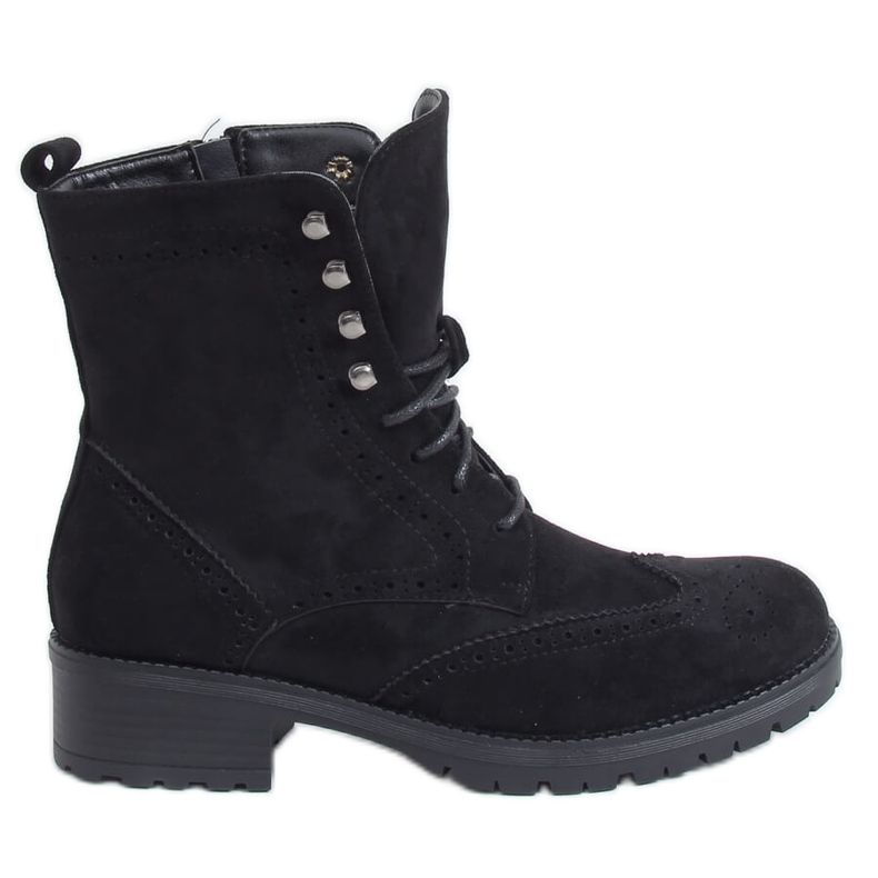 FR215 Muncitori negri din piele de căprioară neagră negru