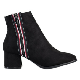 M.Daszyński Cizme din piele de căprioară cu fermoar decorativ negru M.Daszyński Cizme din piele de căprioară cu fermoar decorativ negru