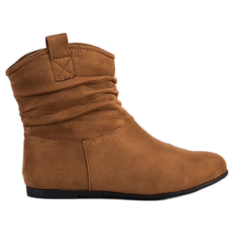 SHELOVET Ghete casual din piele de căprioară maro